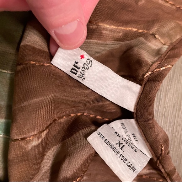 SOLD Sami & Jo Blue & Brown Cold Shoulder Dress - Picture 8 of 14